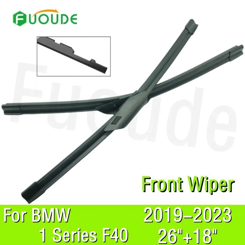 Wiper Blade For BMW 1 Series F40 26"+18" Car Windshield Windscreen Rubber 2019 2020 2021 2022 2023