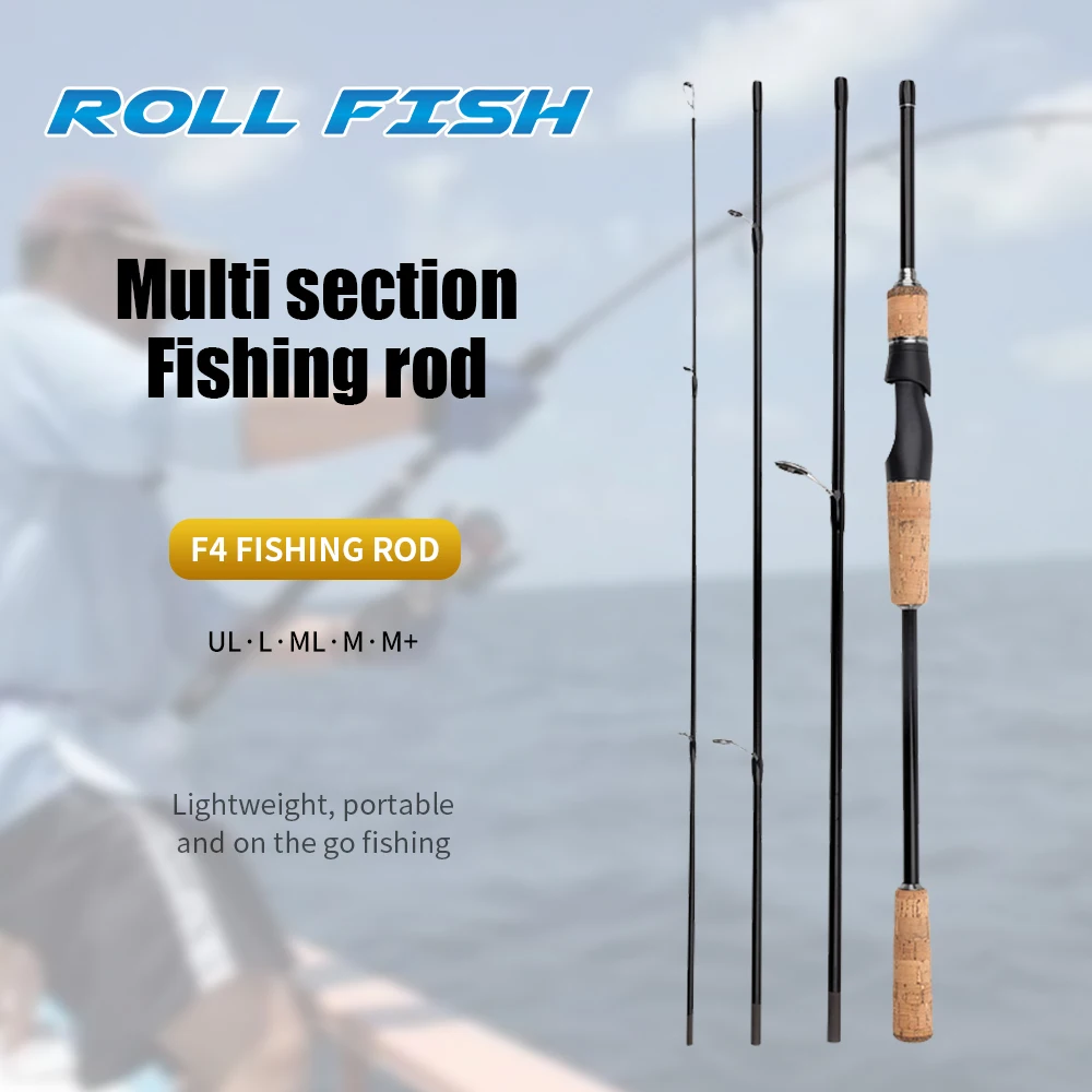 rollfish-f4-168m-24m-多段式携帯トラベル釣り竿-ルアーロッド-3-4-5セクション-トラウト・バス用釣り竿