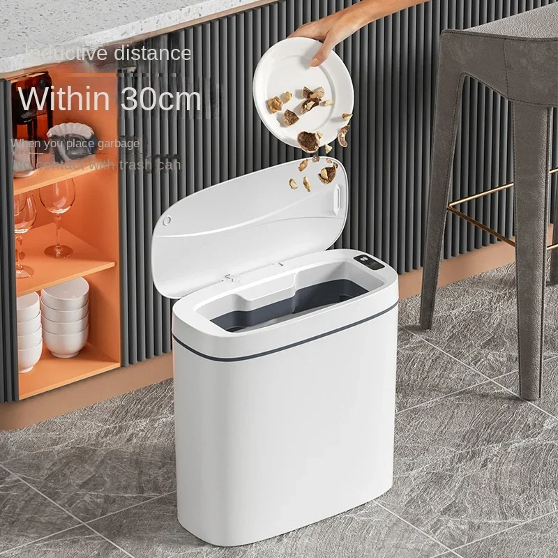 Toilet Intelligent Compost Bin Kitchen Trash Electric Can Storage Multi-functional Waste Bucket Household Sensing Automatic