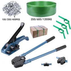 Banding Packaging Pallet Strapping Kit Poly Tensioner Tool  with Plastic Steel Buckle 0.5/1/2KG and PET Packing Tape 4.5/10/20KG