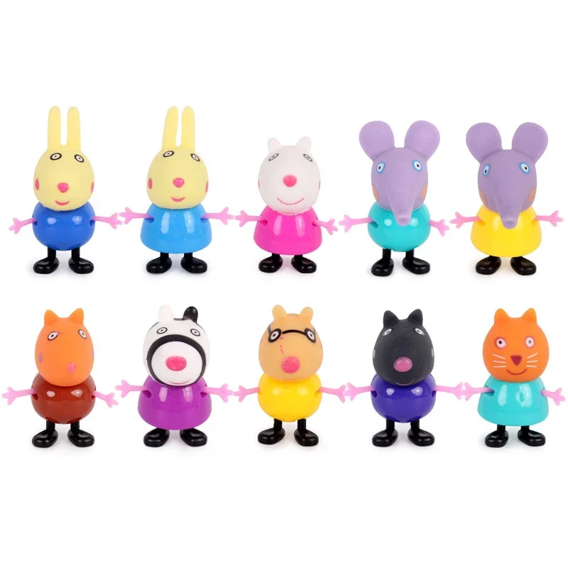 Peppa Pig Action Figure Original Toy George Mom Dad Grandparents and Friends Christmas Birthday Gift for Kids