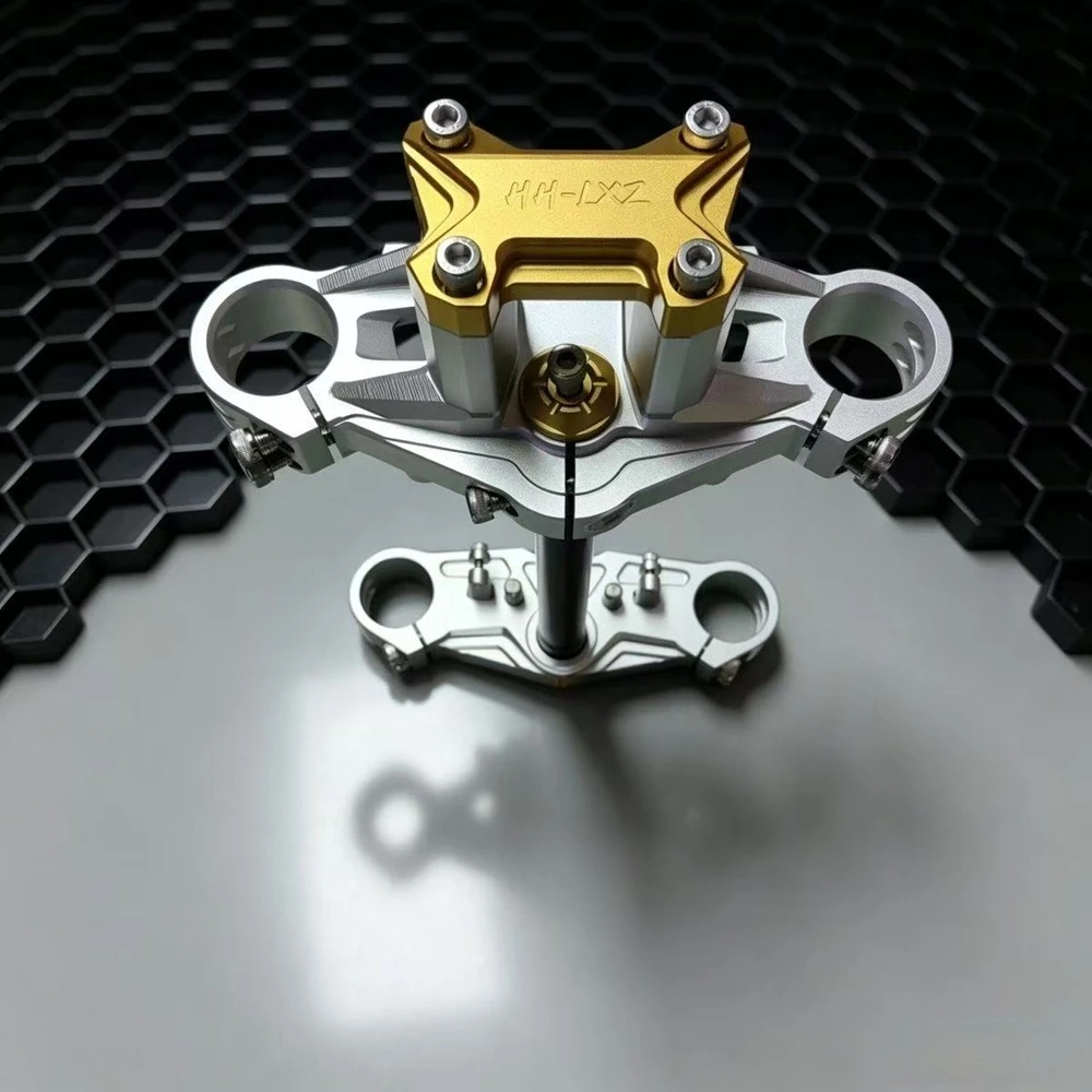 MotorcycleFront Shock Direction Device CNC Aluminum Upper Lower Connecting Plate Steering Column For Monkey M5 Z6 Yadea X5 Parts