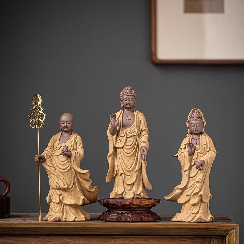 ceramics Buddha statue、Sculpture Desk Decoration Ornaments、Aesthetic Decor、Figures Sculpture