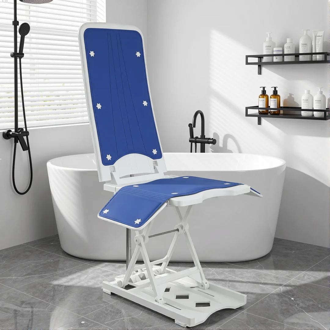 

Electric Bath Lift Chair for Elderly Disabled Patients Waterproof Adjustable Reclining Shower Seat Transfer Safety Medical