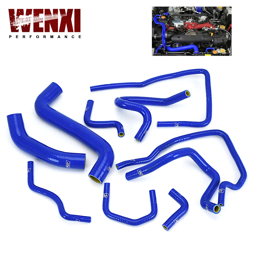 

10PCS Silicone Radiator Cooling Hose for 2001-2006 Subaru Impreza WRX 2.0T EJ205 EJ20 GDB GD With PQY logo