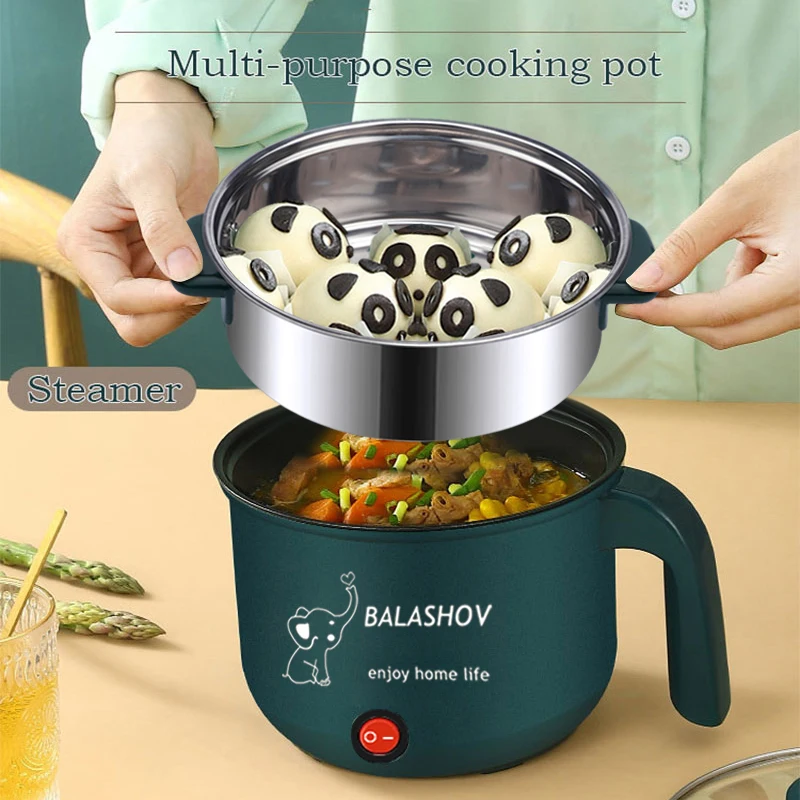 Mini Electric Rice Cooker Non-stick Cooking Machine 1.8L Single/Double Layer Hot Pot Multifunction Electric Rice Cooker for Home