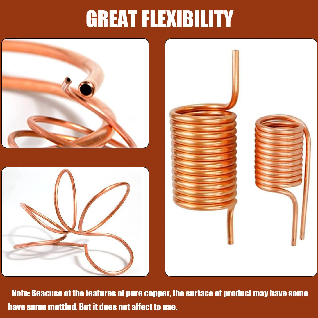 1M Soft Coil Copper Tube T2 Red Copper Tubing Airs Conditioning Refrigeration Capillary Wire Pipes OD 2/3/4/6/8/10m