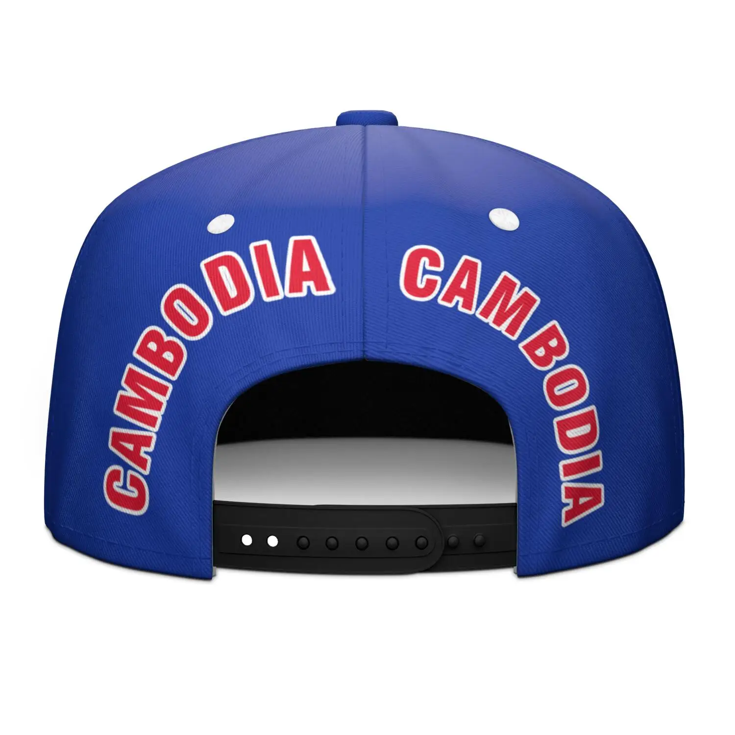Custom Cambodia Flat Brimmed Cap Free Custom Name Number Logo Hip-hop Hat Nation Flag Kh Khmer Cambodian Kingdom Photo Headgear view 3