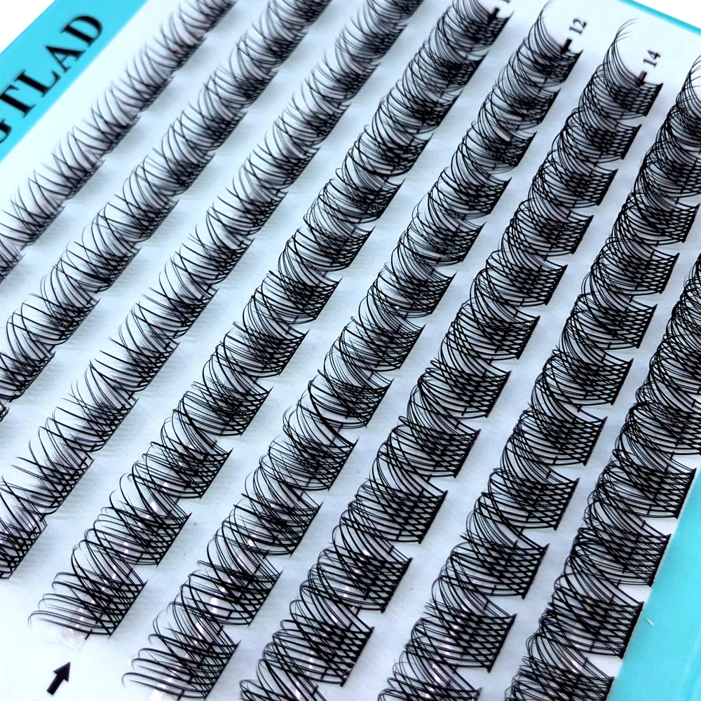 Mischen Sie 3D Fluffy Single Cluster Falsche Wimpern, vorgefertigte Volumenfächer, einzelne Wimpern, segmentierte natürliche gefälschte Wimpern für die Augenverlängerung – Detail 1