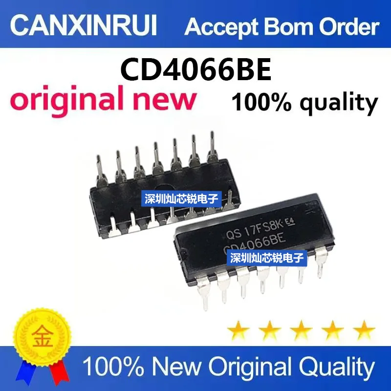 (5-100pieces)Brand new original CD4066 CD4066BE DIP16 4-channel analog switch chip