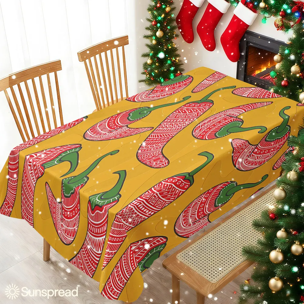 Spicy Patterns Waterproof table cloth, splash-proof tablecloth, for party, Halloween, Christmas, dining, camping