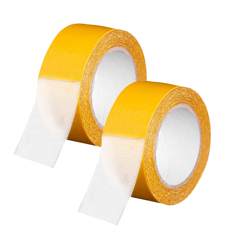 

Double Sided Cloth Tape 2 Rolls Strong Adhesive Painted Walls Carpet Mounting Craft Grid Box Wedding Decor Heavy Duty Tapes Wall