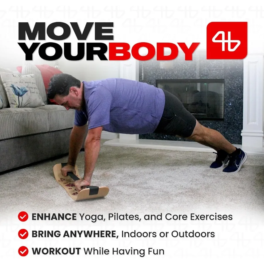 مدرب التوازن للبالغين، لوح التوازن المكتبي الدائم ومعدات التمرين المنزلية لتنسيق تدريب قوة اليوغا #5