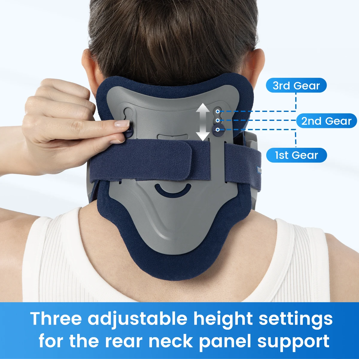 VELPEAU Cervical Traction Device Adjustable Neck Stretcher for Posture Correct and Decompression Neck Support for Men and Women