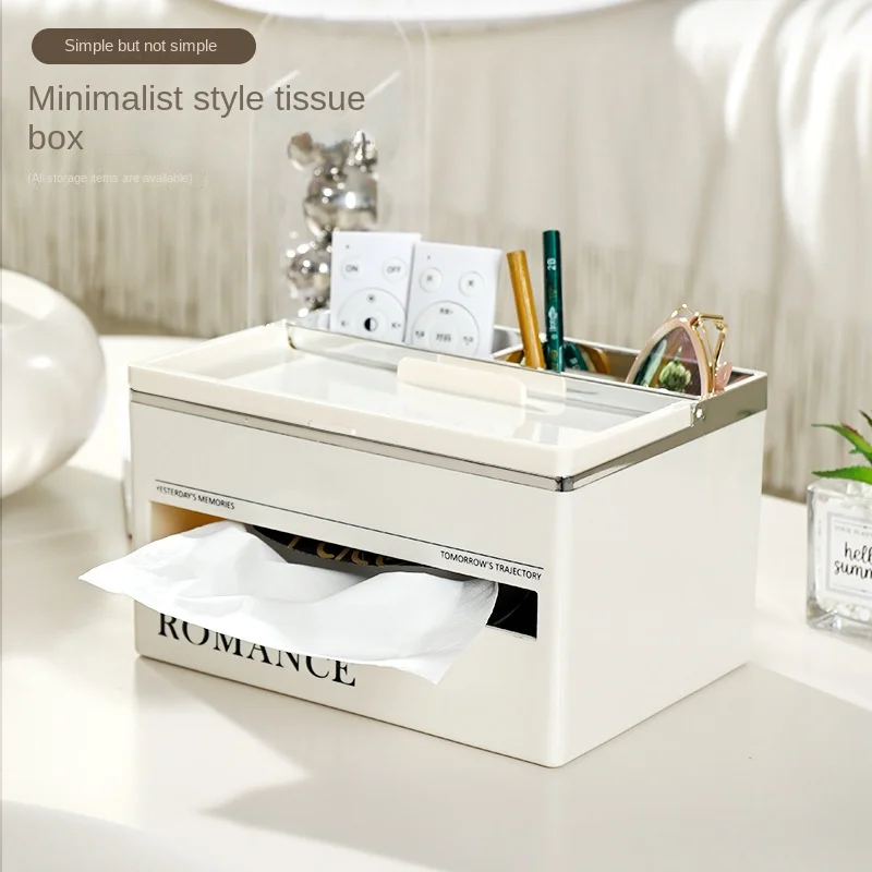 Living Room High-end Tissue Box Coffee Table Multi-functional Creative Tissue Paper Home Light Luxury Kitchen High-end Storage