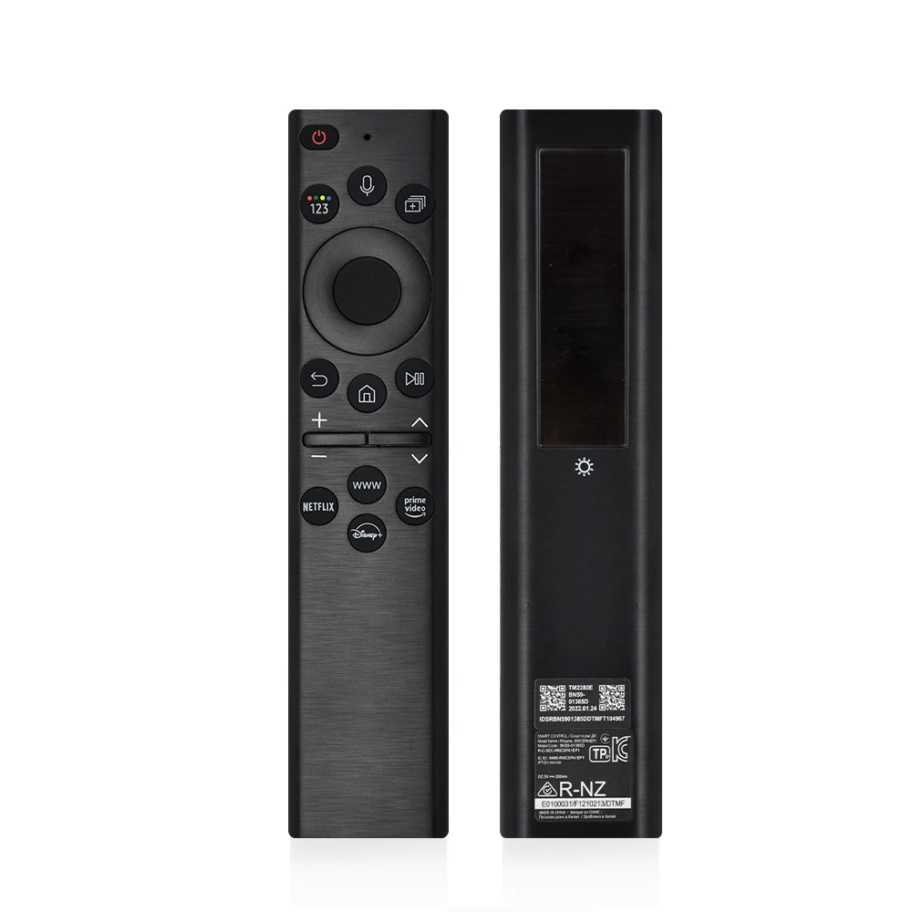 BN59-01385D พลังงานแสงอาทิตย์สําหรับ Samsung Smart Voice รีโมทคอนโทรลแผงพลังงานแสงอาทิตย์สําหรับ Samsung QLED 4K สมาร์ททีวี 2022 RMCSPB1EP1