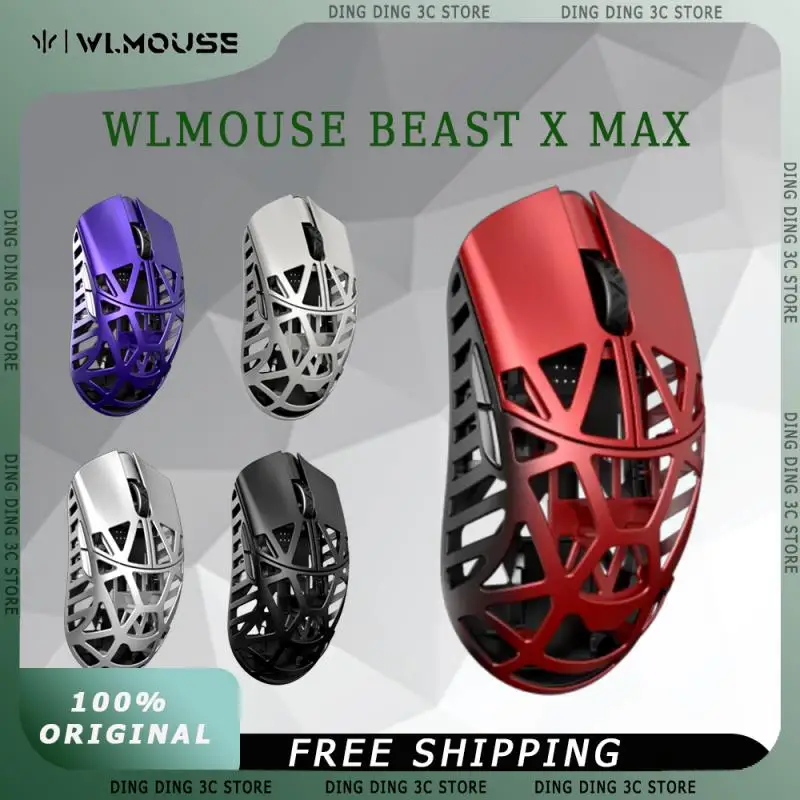 

Wlmouse Wanling Beast X Max Wireless Mouse 8k Dual Mode Paw3950 Lightweight Magnesium Alloy Customized PC Gaming Bluetooth Mouse