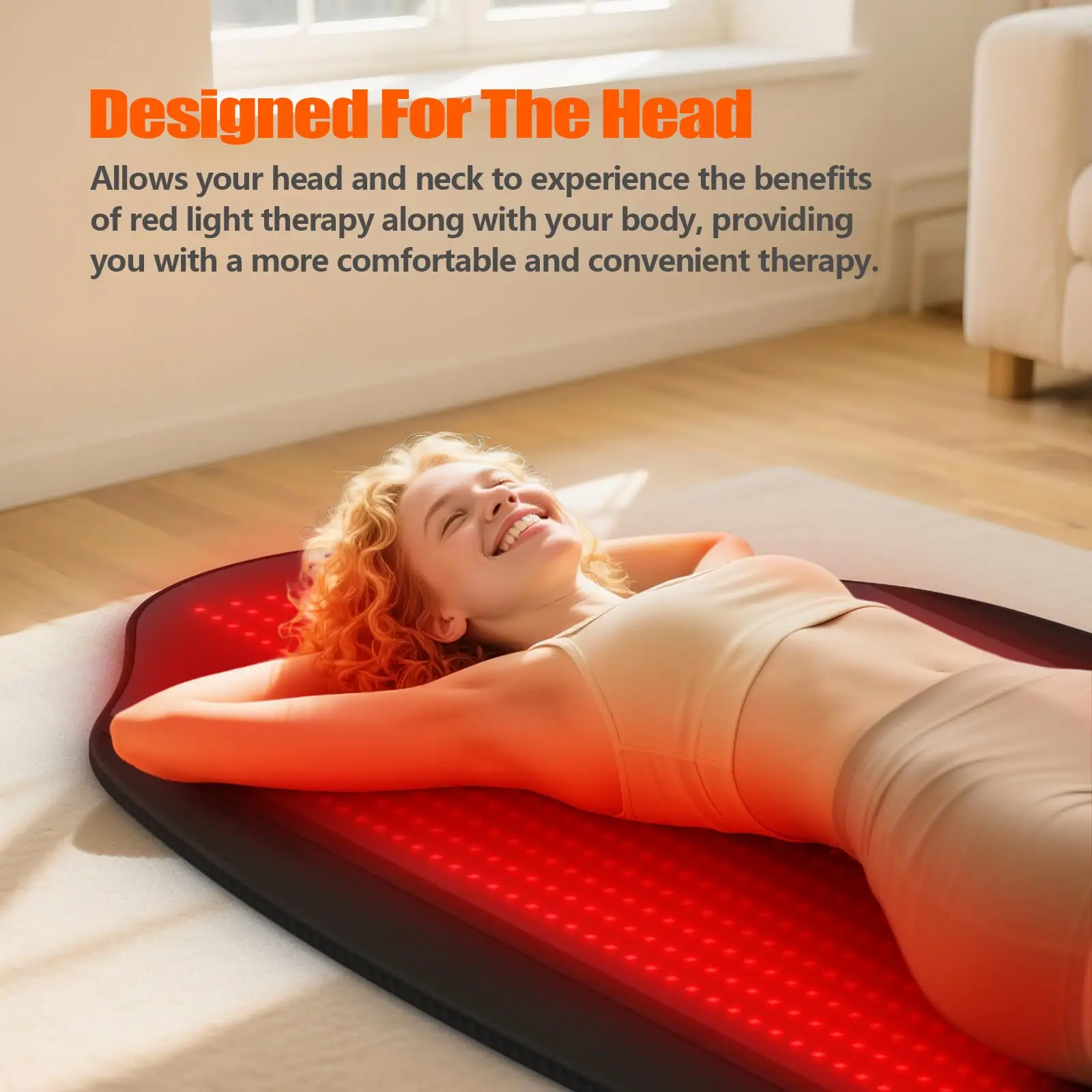 1370 LEDs Rotlichttherapie-Pads Hautpflege 660nm & 850nm 73" x 33" Großes Heizpad LED-Schönheitsgeräte für Gesicht & Körper Schultergelenk Muskel Taille Rücken Schulter Schmerzlinderung Entspannung