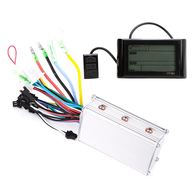 24V/36V/48V 350W 18A Ebike Dual Mode Controller And SW900 Ebike Display For MTB/Electric Bike Bicycle Accessories