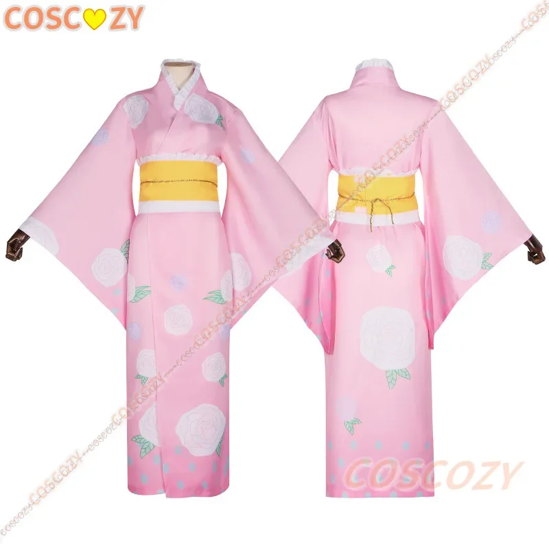 Ai Hoshino Cosplay Anime Oshi No Ko Cosplay Costume Pink Printed Kimono Suit for Woman Cosplay Convention Daily Dresses