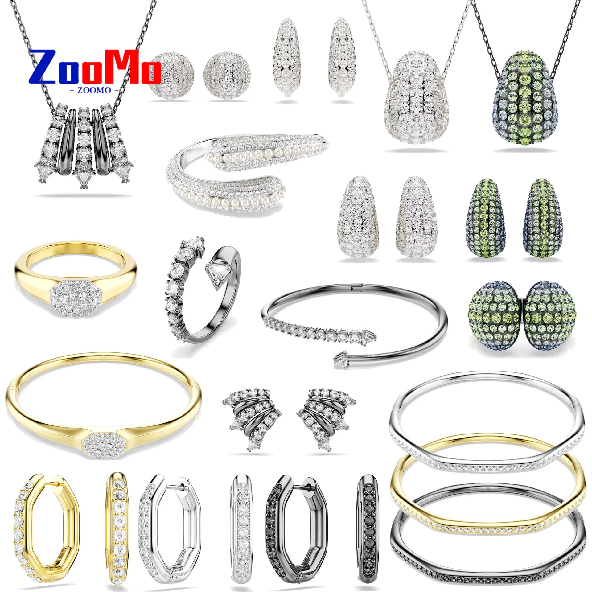 

Original 2025 Black Crystal Fine Jewelry Set for Women Charms Water Drop Necklace Bracelet Earrings Romantic Jewelry Gift