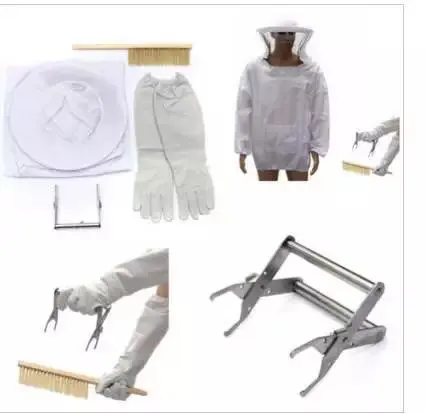 

Bee set combination Bee coat Bee cleaning frame Clip Sheepskin gloves Bee keeping kit Fengtai Bee Industry