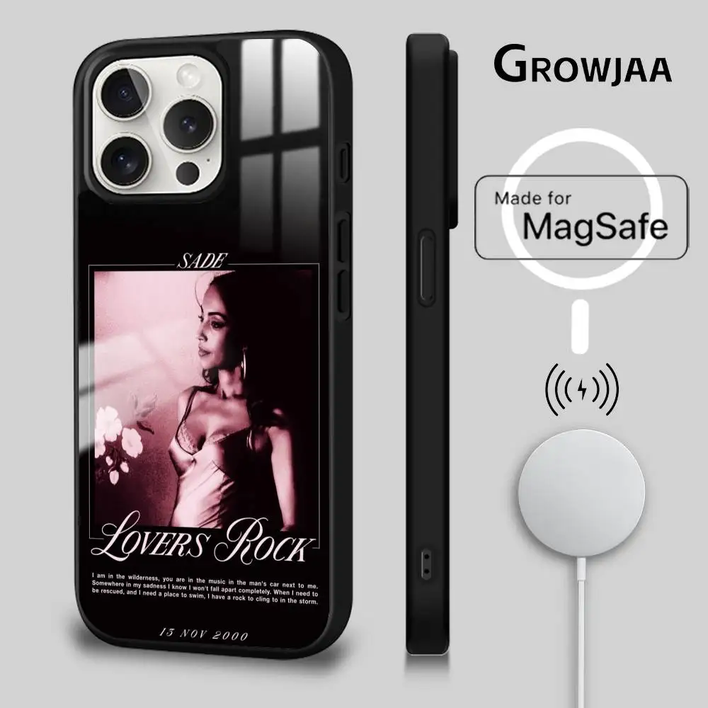 S-Sade Adu Love D-Deluxe جراب هاتف آيفون 16 15 14 13 12 11 Pro Max Plus Mini Magsafe مرآة لاسلكية مغناطيسية Funda
