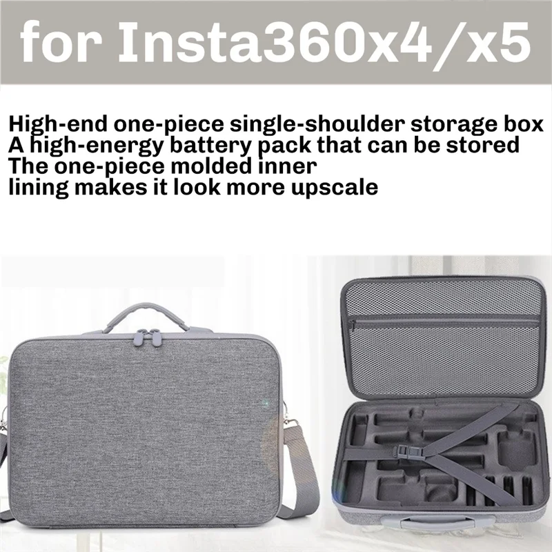 【صفقة فلاش!】حقيبة كاميرا Insta360 X5 حقيبة تخزين مضادة للخدش حقيبة يد للسفر ملحقات حمل واقية لـ Insta360 X4 #1