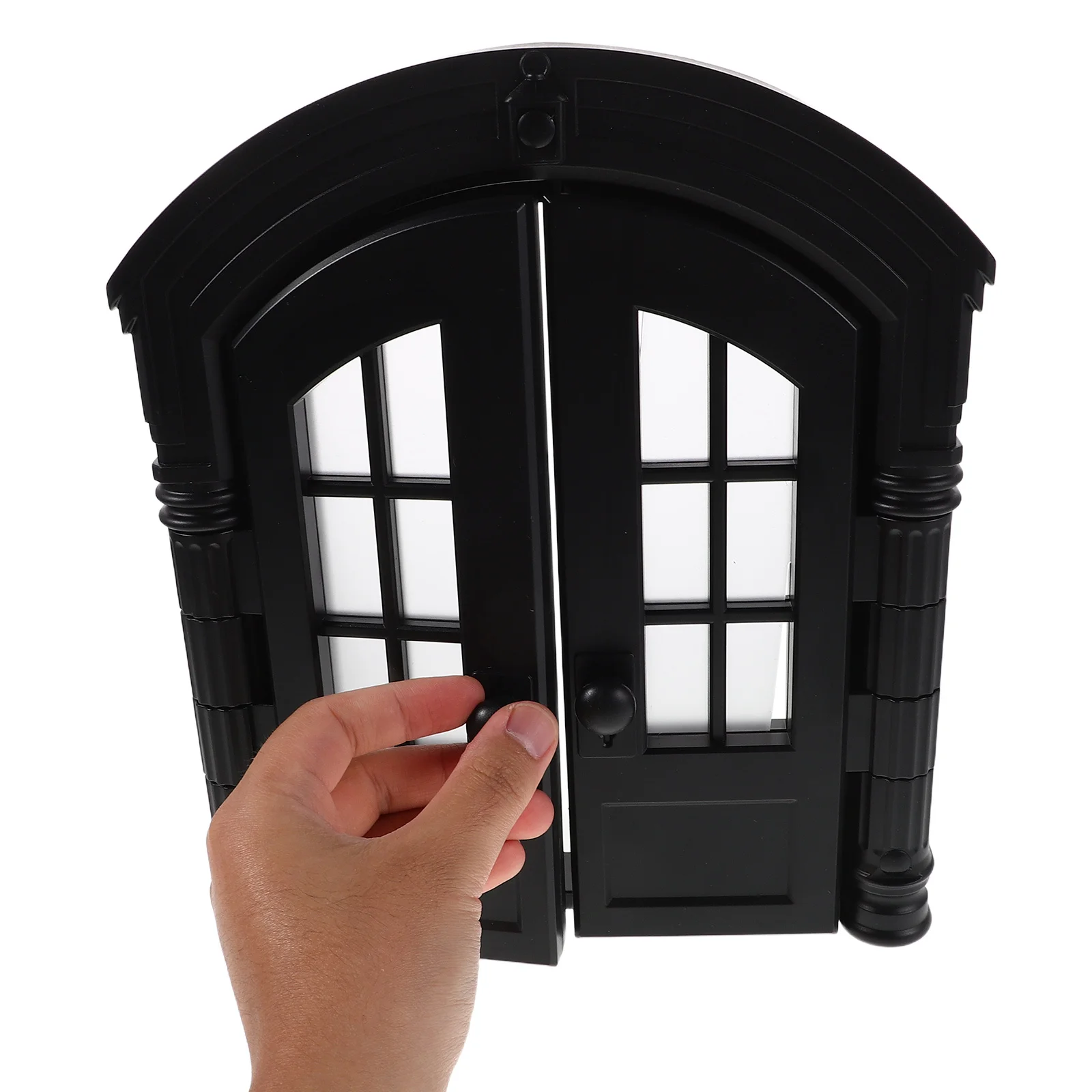 

Double Opening Cat Door for Interior Doors Wall Mountable Pet Access Flap for Cats and Dogs Black Wall Cat Door