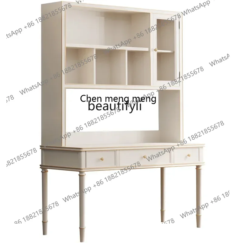 

newDesk bookshelf combination study table 80cm multi-layer bookshelf with cabinet doorss 7304