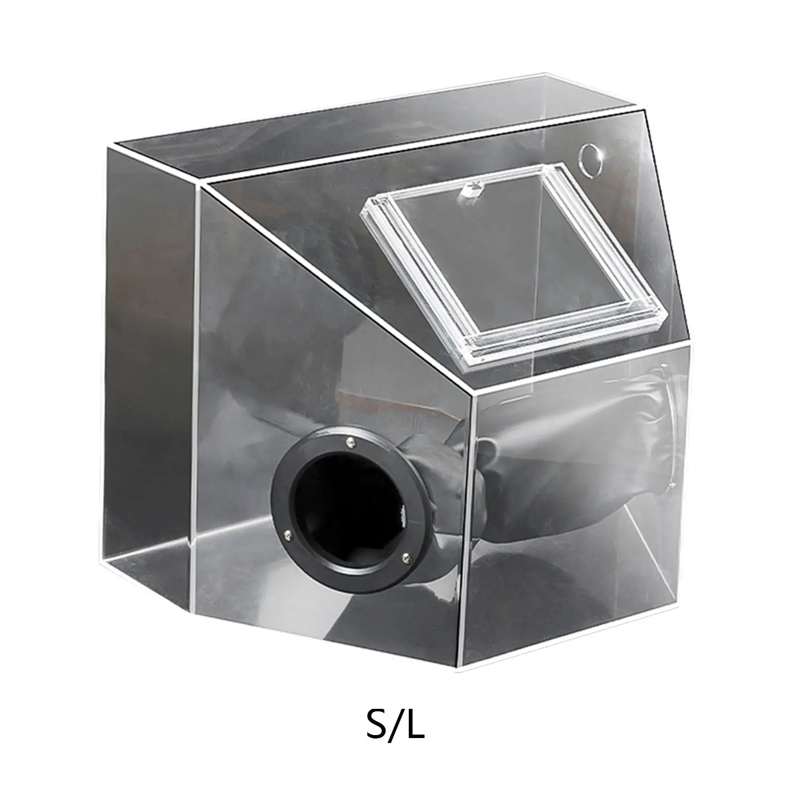 Grinding Dust Box Cover Dust Cover Enclosed Case Portable with 2 Holes Hood