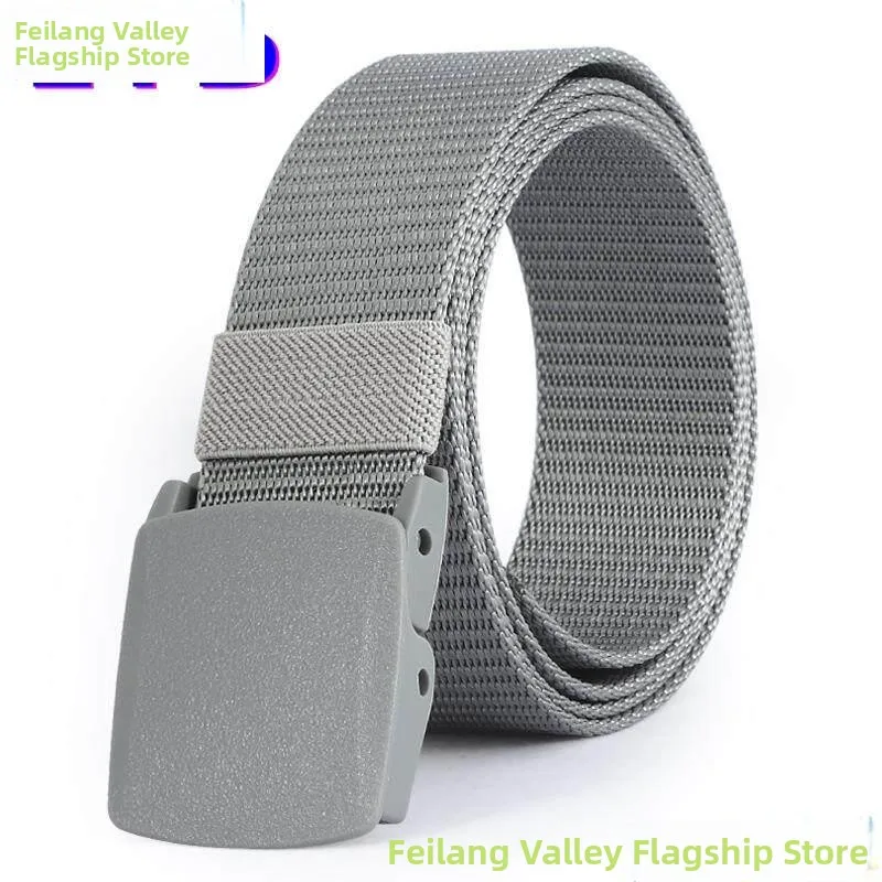 

No-Metal-Belt Lightweight Canvas Outdoor Military Training Nylon Weaving Belt for Men And Women Students General Use