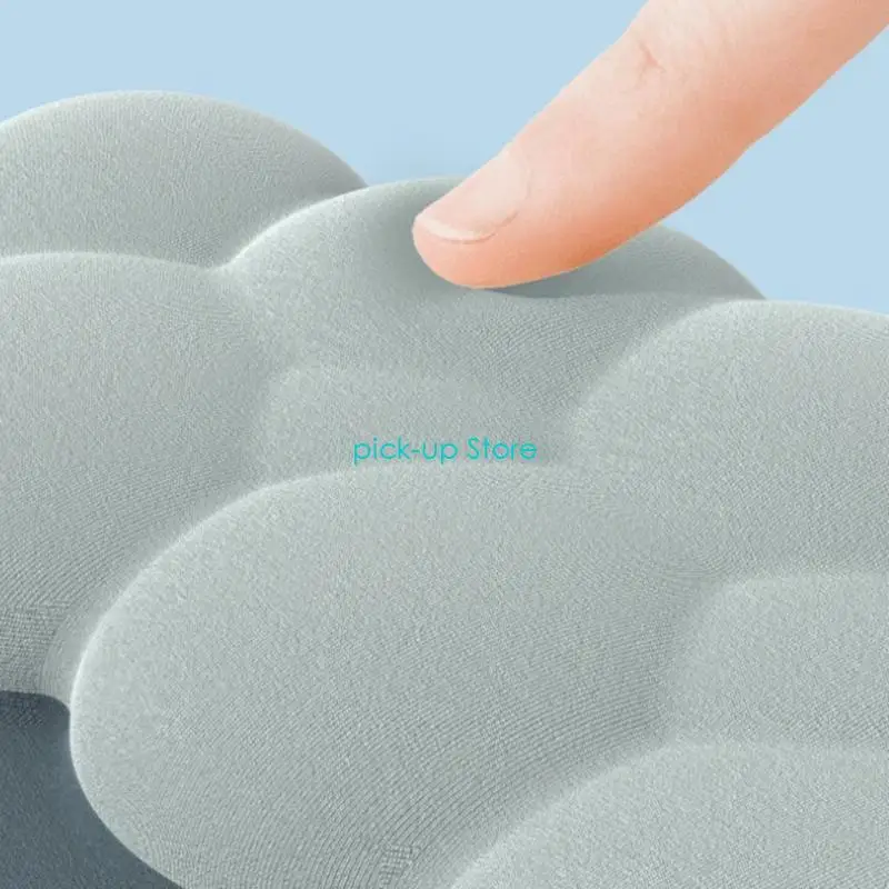 وسادة مسند للمعصم على شكل سحابة Q5WA قاعدة سيليكون مضادة للانزلاق من البولي يوريثان ولوحة ماوس من إسفنج الذاكرة #1