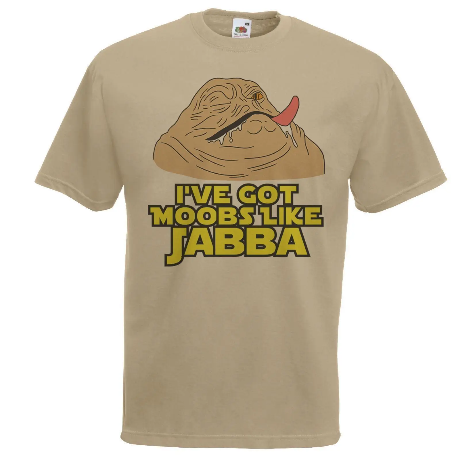 Mens I'Ve Got Moobs Like Jabba Funny Galaxy Wars Parody Khaki Unisex T Shirt