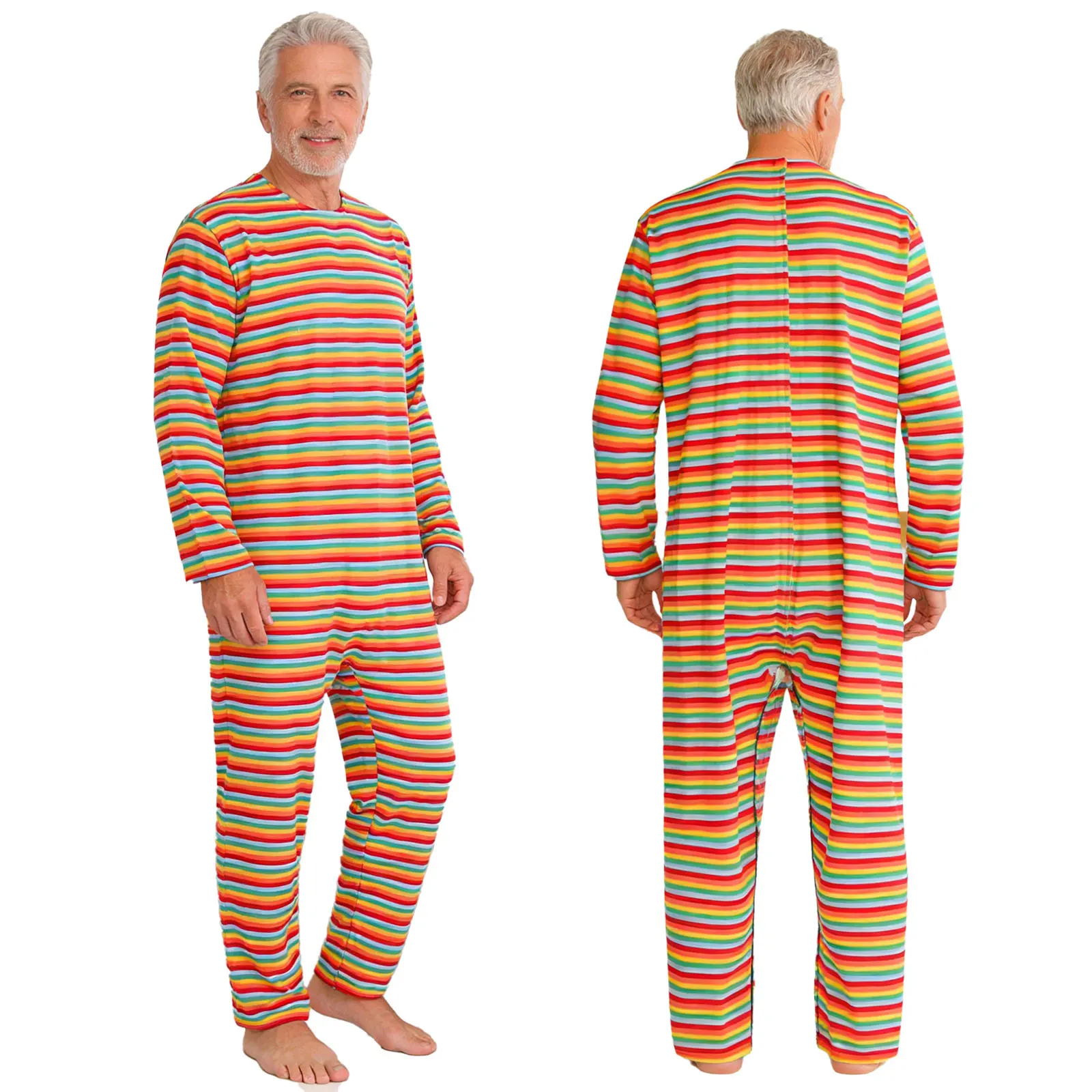 Adult Anti-Strip Adaptive Rompers for Elderly Alzheimer Special Needs Back Hook-Loop Fastener Tear-away Caring Nursing Jumpsuit