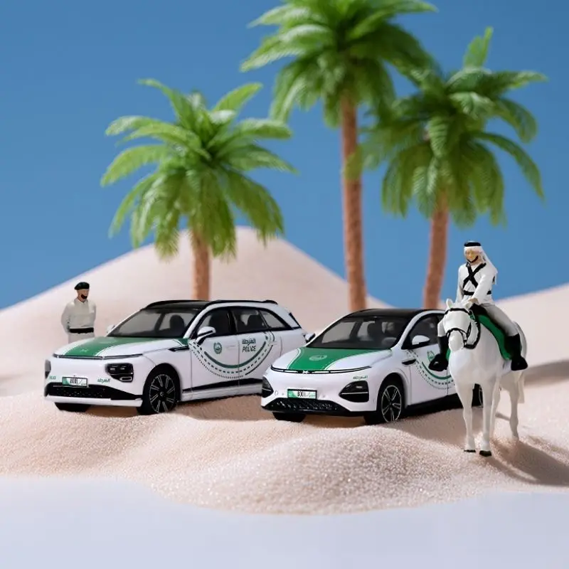 

XCARTOYS 1 64 XPeng Dubai Police Car Model Middle East Limited Edition Exquisite adult gift of alloy car ornaments
