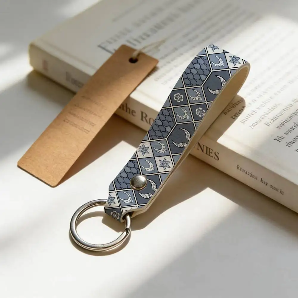 Durin Genshin Impact Stainless Steel Key Chain Durable Key Holder Unisex Daily Gift Card Holder Charm