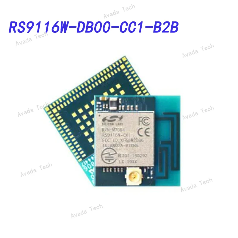 

Avada Tech RS9116W-DB00-CC1-B2B RS9116 n-Link and WiSeConnect Wi-Fi and Dual-Mode Bluetooth 5 Wireless Connectivity CC1 Module