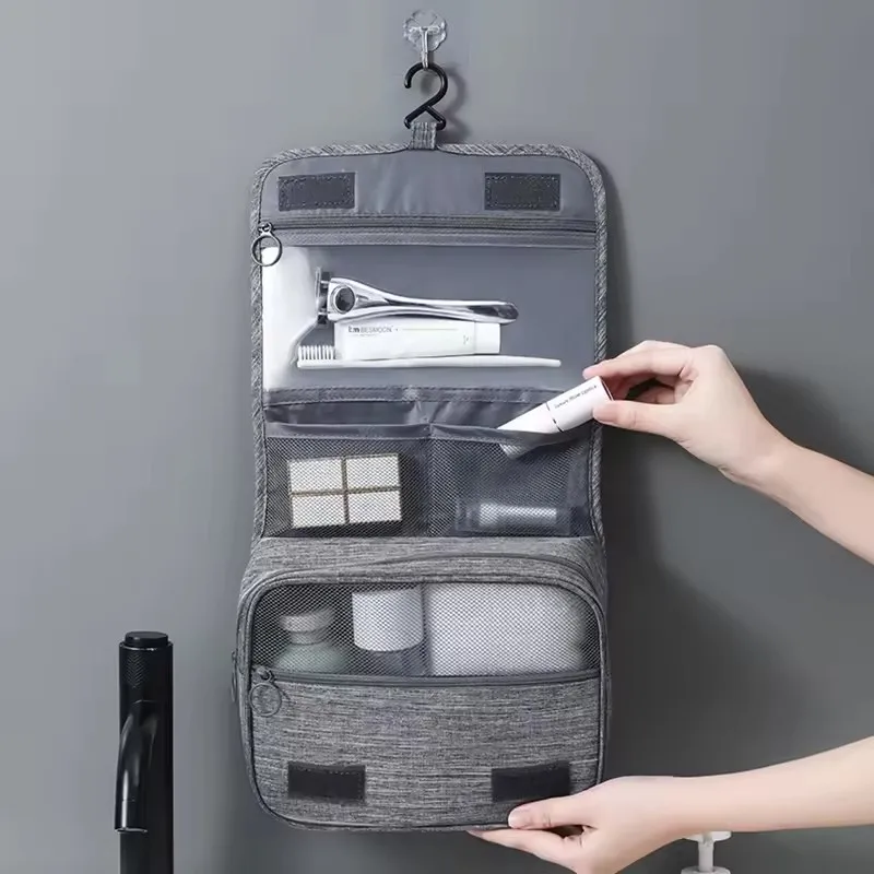 

Oxford Fabric Men Business Portable Storage Bag Toiletries Organizer Women Cosmetic Bag Waterproof Hanging Travel Wash Pouch