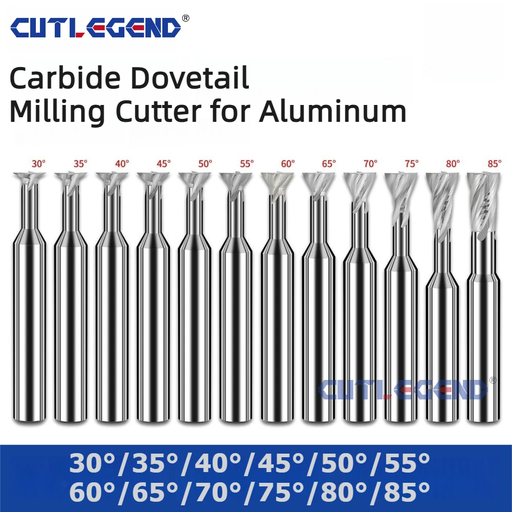 CUTLEGEND HRC60 Wolframkarbid-Schwalbenschwanzfräser 30 35 40 45 50 55 60 65 70 75 80 85 Winkel Durchmesser 1mm-12mm für Aluminium – Detail 1