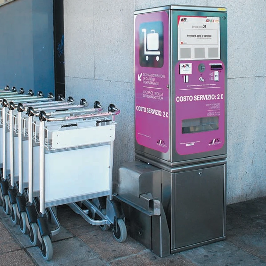 Convenient Airport Luggage Trolley Cart Labor Saving Hand Brake Airport Trolley