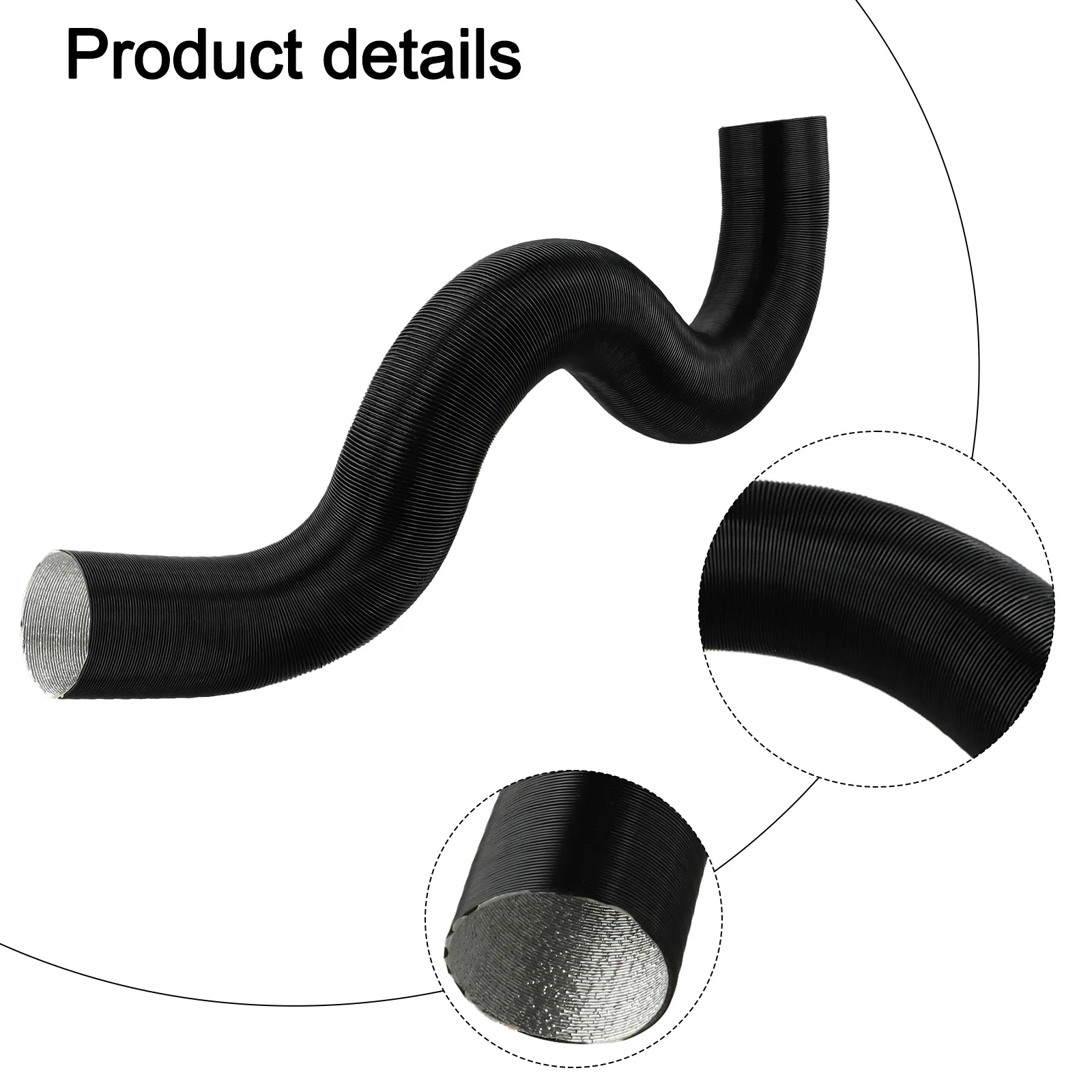 60 ミリメートル加熱ダクト補助ヒーターアクセサリーアルミ箔吸気ホース車のキャンピングカーヒーターダクトパイプチューブホース