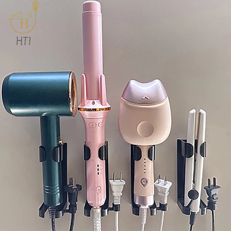 Hair Curler Straighteners Holder Curling Bracket Wall Mounted  Hair Dryer Organizer For Bathroom Home Accessories