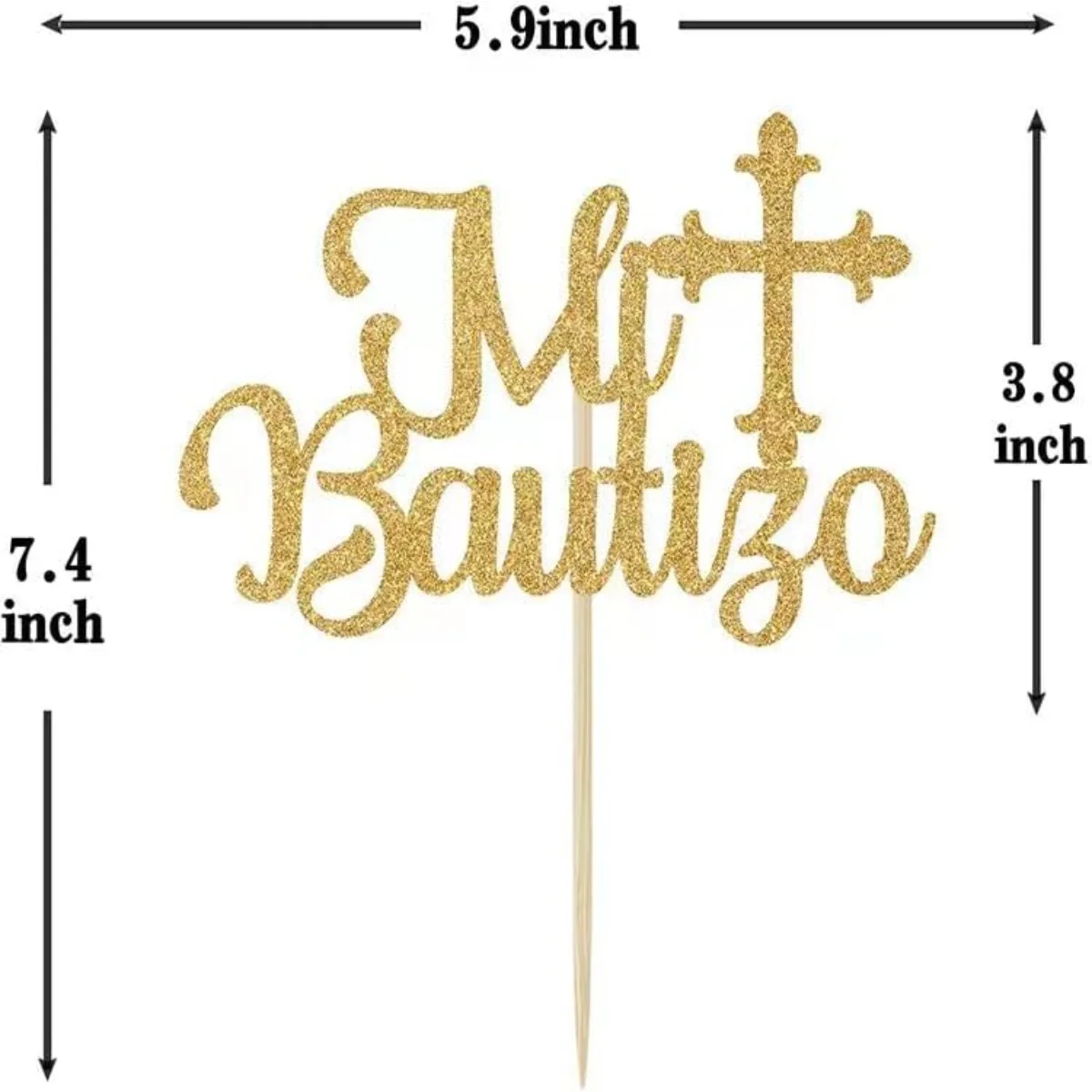 1 Packung Mi Bautizo Kuchenaufsatz für Babyparty-Party-Dekoration, 1. Geburtstag des Babys/Gender Reveal/Babytopfe-Party-Dekoration – Detail 2