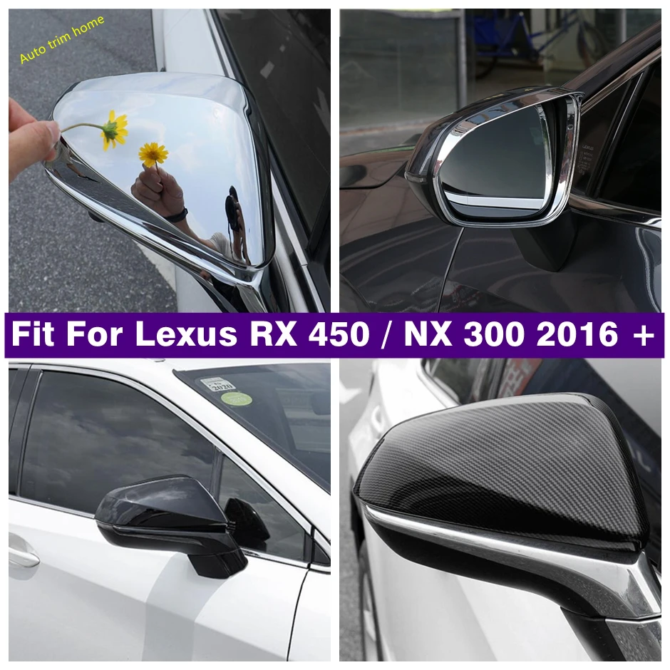 

Rearview Mirror Rain Eyebrow Deflector Blades Decor Shell Frame Cover Trim For Lexus RX 450 / NX 300 2016 - 2021 Car Accessories