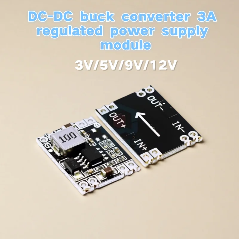 1pcs/5pcs 3.3V 5V 9V 12V power module Adjustable MP1584EN DC DC 3A power step-down descending output module  LM2596