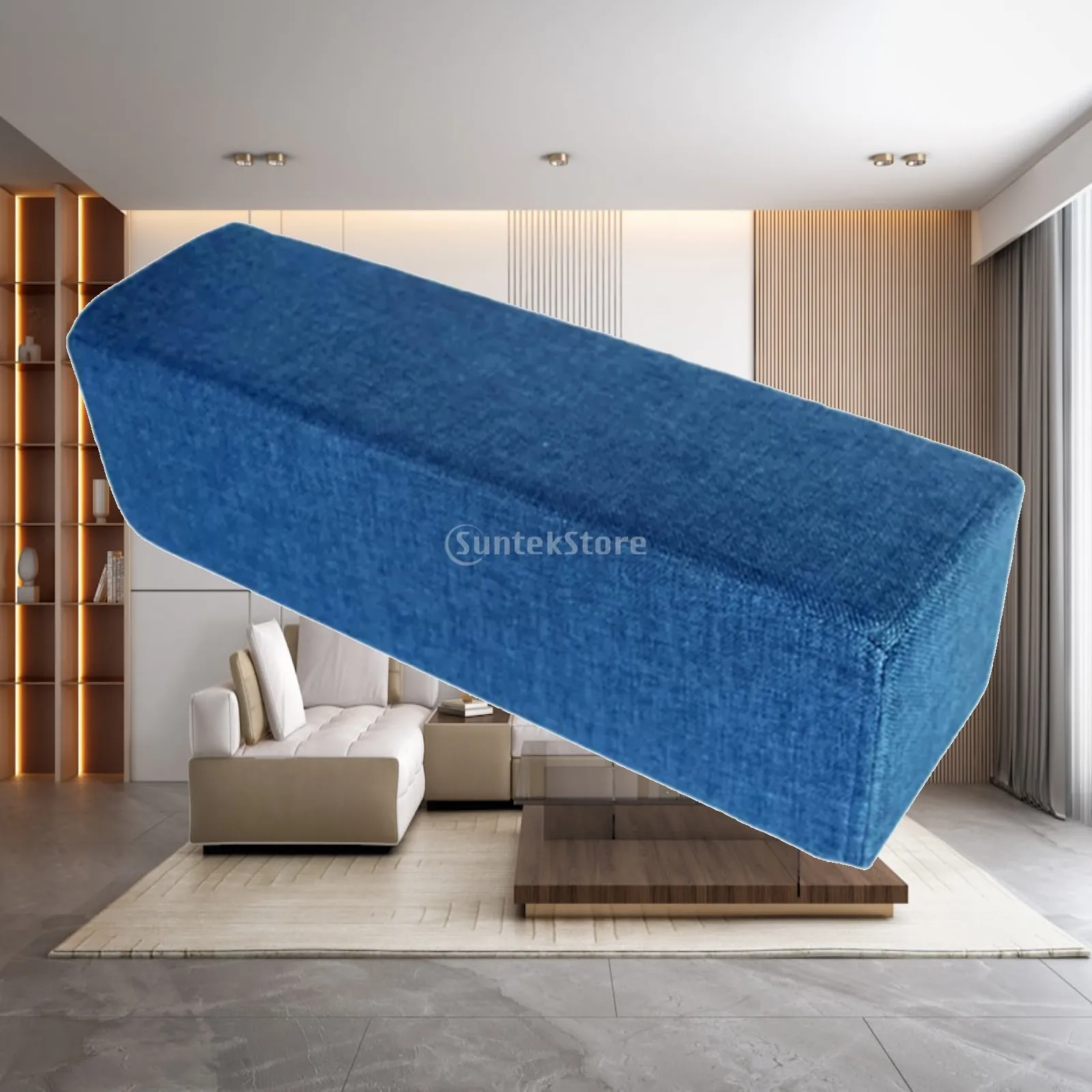 Long Arm Rest Pillow with Removable Linen Cover Rectangular Arm Support for Bed Sofa Backrest Cushion