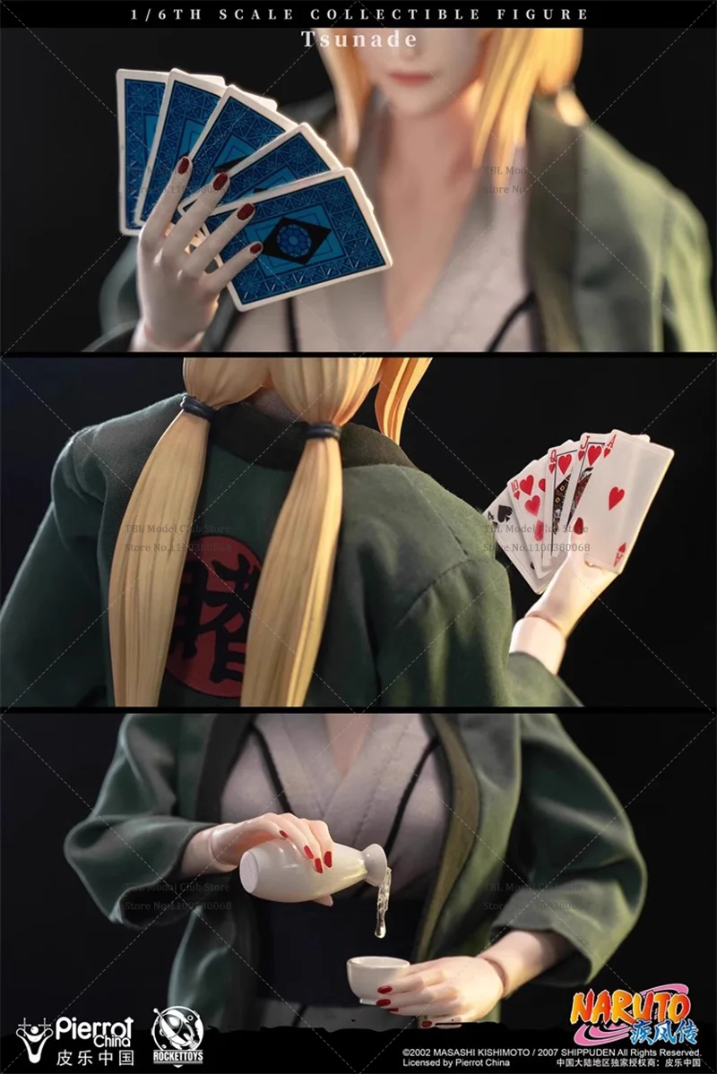 In Stock RocketToy  ROC-009 1/6  Scale Naruto Shippūden Tsunade Konohamura Kunoichi 12-inch Full Set Action Figure Soldier Toys