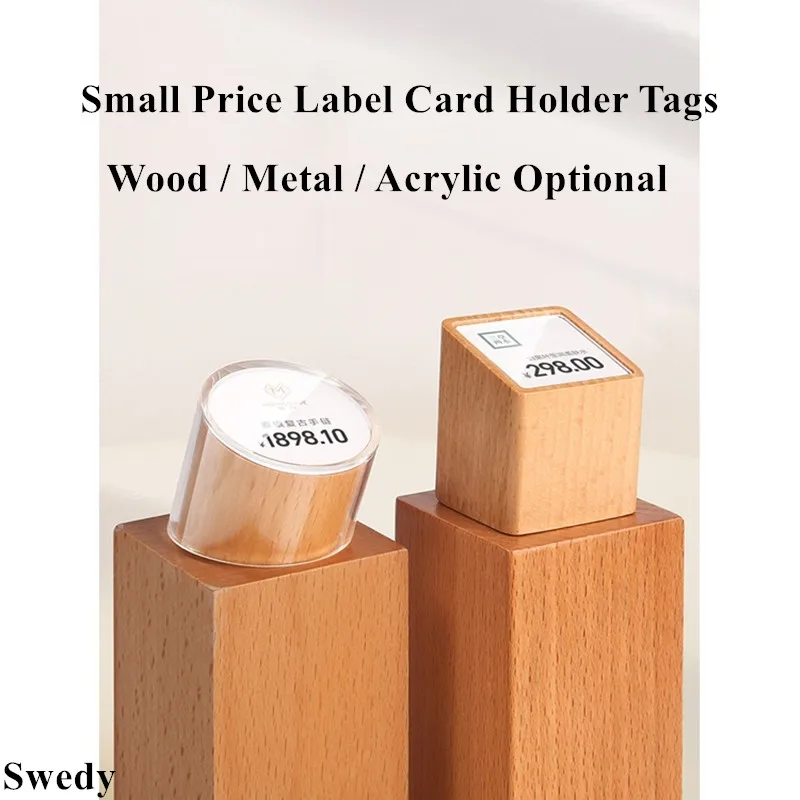 Metal Acrylic Sign Holder Display Stand Promotion Small Table Name Card Holder Price Label Paper Holder Tags
