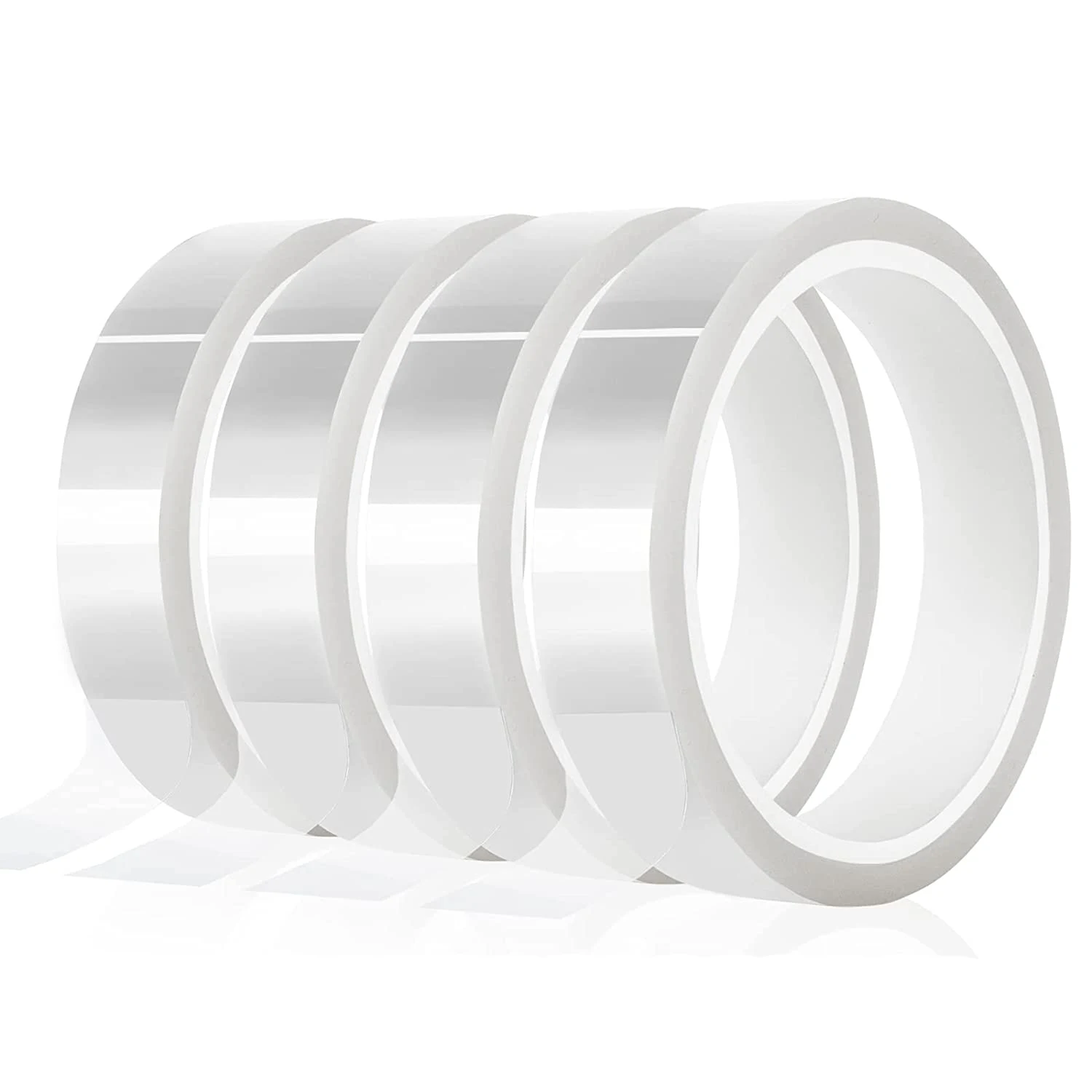 4 Rolls 20mm X33M(108Ft) Clear Heat Tape for Htv Electrical Tape Transparent High Temperature Sublimation Heat Resistant